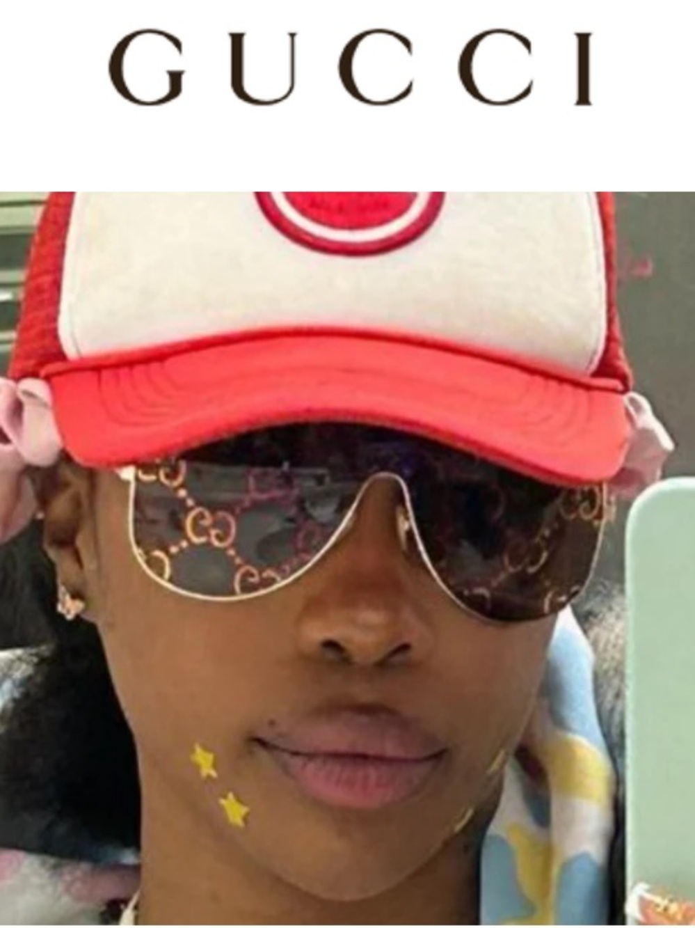 Gucci Rose Gold Aviator Sunglasses